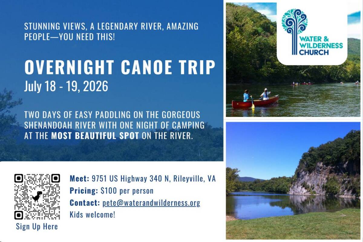 Canoe Trip July 18 - 19, 2026