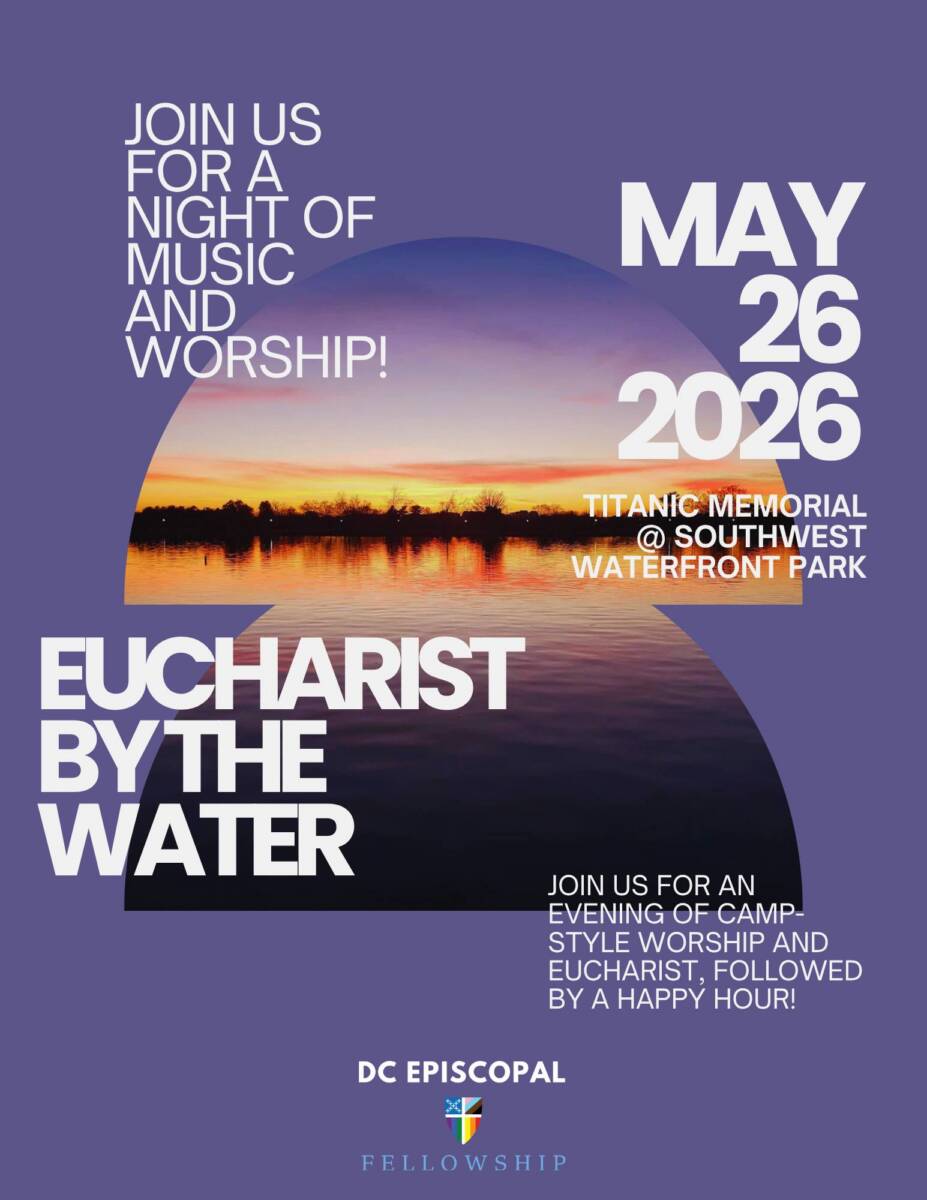 Sunset Eucharist, May 26 at 7pm by the Titanic Memorial
